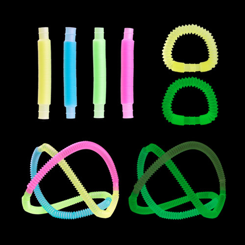 Kids Toys Glow In The Dark Pop Tube Assortment 48/Box