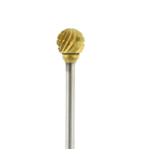 Gold Carbide Burs, Laboratory, 52D, Round, Each, Reg Cut, HP