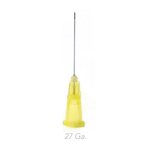 Endo Irrigation Needle Tips Notched Needle Tip, 27 Gauge, 100/Box, Yellow