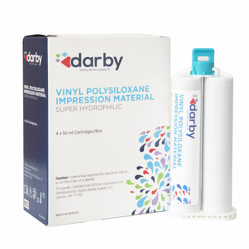 Vinyl Polysiloxane Impression Material Medium Body, Regular Set, Tan, 50 mL, 4/Box, Wintermint