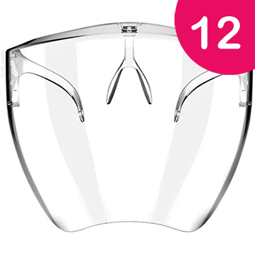 Infection ControlRevolutionary High Transparency Anti Fog Face Shield - Bulk Package of 12