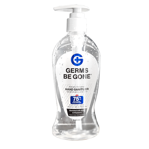 Germs Be Gone 8oz 75% Alcohol Sanitizer With Pump
