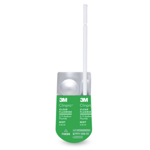3M-Solventum, 3M Clinpro Clear Fluoride Treatment, 7310M, Mint Flavor, 0.5 mL UnitDose, 100/PAC, 7310M