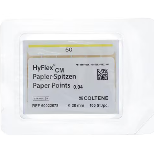 Coltene, HyFlex CM Paper Points .04 #50, 100 Pcs., 60022678