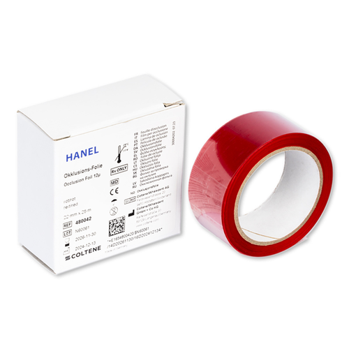 Coltene, Hanel Occlusion Foil 12µ 2Sided Red 22mm, 25 m, 480042