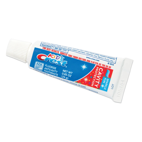 Procter & Gamble, Crest Kid's Cavity Protection Toothpaste, 2+ Years, Sparkle Fun, 0.85 oz, 72/Case, 80297304