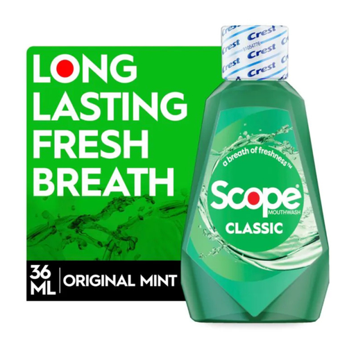 Procter & Gamble, Crest Scope Mouthwash, Original Mint, 36 mL, 48/Case, 80366807