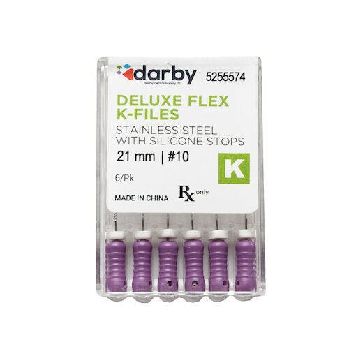 House Brand Deluxe Flex K Files, #10, 21mm, 6/Pkg