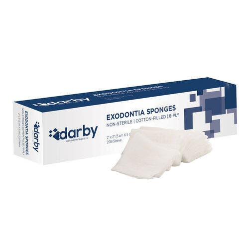 Exodontia Sponges, Non-Sterile, 2" x 2", 5000/Pkg