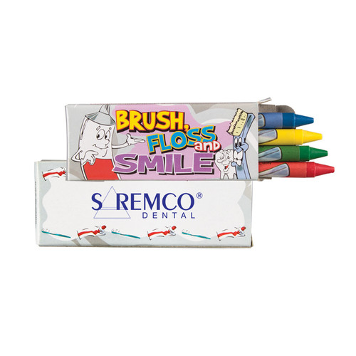 Kids Coloring Dental Theme Crayons Boxes 50/Box