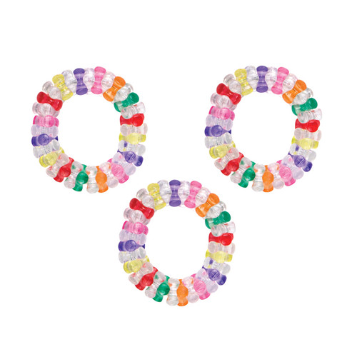 Kids Jewelry Colorful Tri Bead Bracelets 48/Box