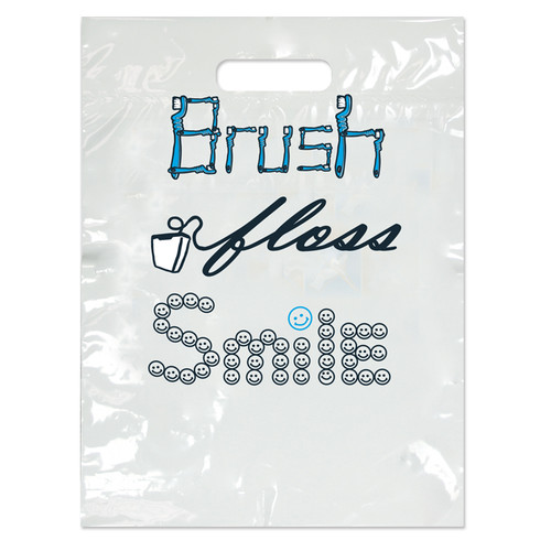 Plastic Bags Large Brush/Floss Smile 100/Box