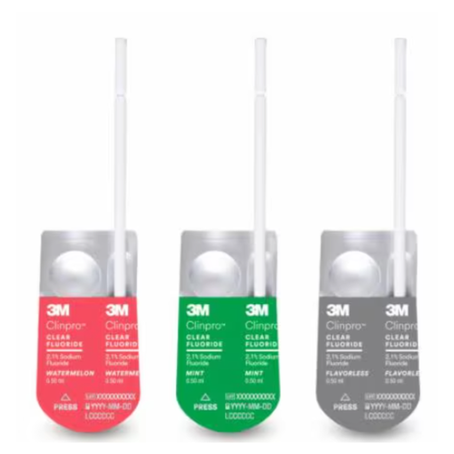 3M Clinpro Clear Fluoride Treatment, 0.5 mL Unit Dose, 50/PACK, Watermelon