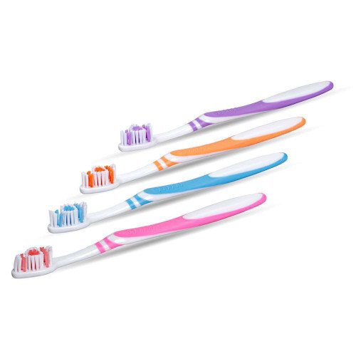 Mark3, Toothbrush Premium Adult Soft Bristles with Contoured Head Assorted Colors 72/Box, 100-8895