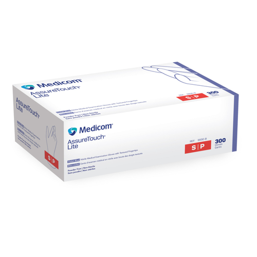 AssureTouch Lite Nitrile Medical Examination Gloves, 300/Box, Medium