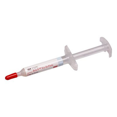3M RelyX Veneer Cement try-in paste refill syringe, white opaque. Single 2 gram syringe. - exp. 05/27