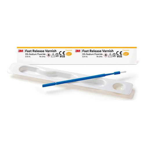 3M Fast Release 5% Sodium Fluoride Varnish, Caramel Flavor, 0.4mL Unit Dose, 50/Pk