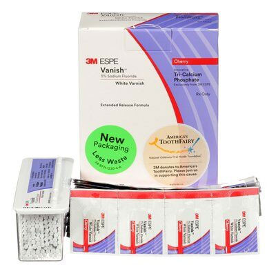 3M ESPE Vanish 5% Sodium Fluoride White Varnish with TCP, 100/Pack, Cherry Flavor - exp. 11/2026
