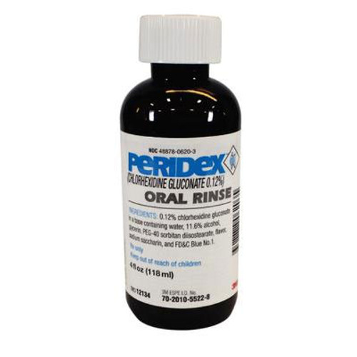 Peridex Oral Rinse, 4 oz. Bottle 0.12% Chlorhexidine Gluconate, Mint flavored