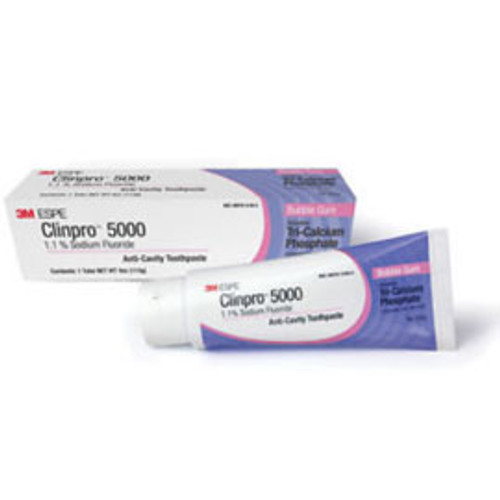 Clinpro 5000 Toothpaste - Bubble Gum, 4 oz. Tube. 1.1% Sodium Fluoride