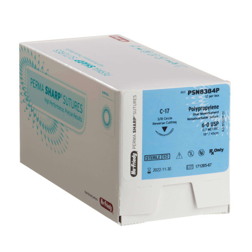 HuFriedy, 5-0 Polypropylene, Blue 18" C-4 1/2 Cir., PSN8245P