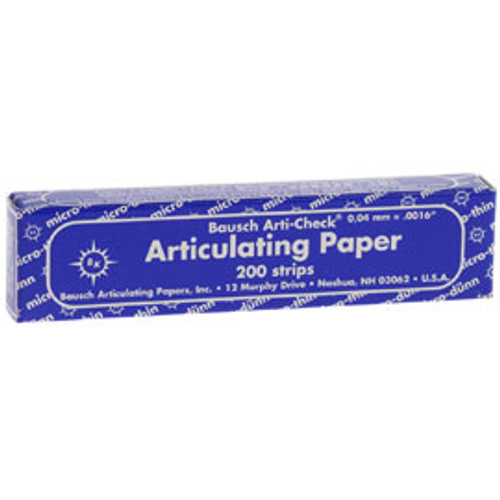 Bausch Arti-Check Micro-Thin .0016' (40 microns) BLUE Articulating Paper
