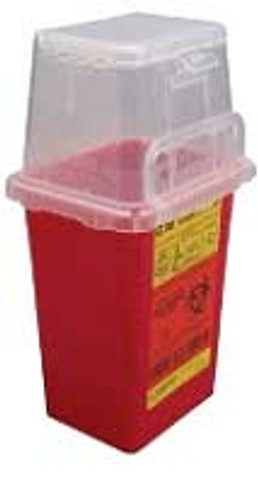 BD Sharps Collector 1.5 Qt. Removal Port Top, Red