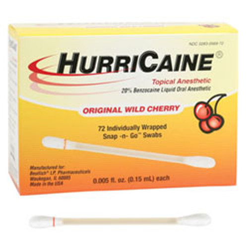 HurriCaine Snap -N- Go Individually Wrapped Swab Applicator (0.15 mL) Topical