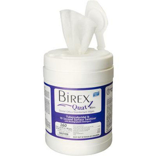 Birex Quat Wipes 6' x 6.75' 160/Can. Cleaner, Disinfectant, Deodorizer