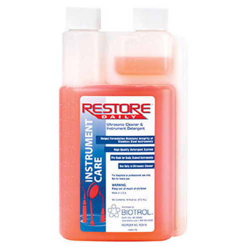 Restore Daily Concentrated Liquid Detergent 16 oz. Bottle. Ultrasonic Cleaner