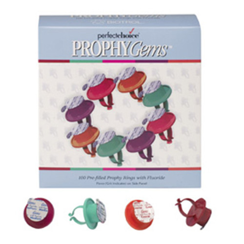 Prophy Gems Medium grit Assorted flavored Prophy Paste with Fluoride, box