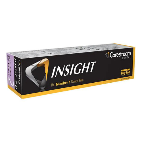 Insight IP-21 Size 2 - F-Speed, Periapical, 1-Film Super Poly-Soft Packets, 150/Box.