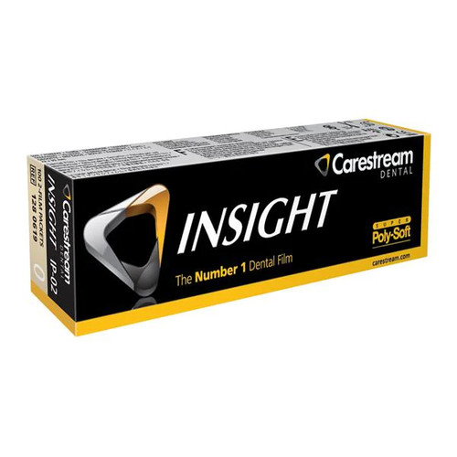 Insight IP-02 Size 0 - F-Speed, Periapical, 2-Film Super Poly-Soft Packets, 100/Box.