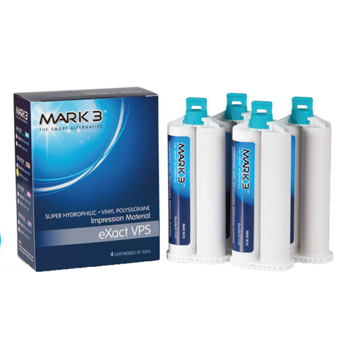 MARK3 eXact VPS Impression Material, Heavy Body, Regular Set , 4 x 50 ml Cartridges