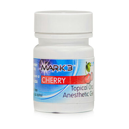 MARK3 Cherry flavored Topical Anesthetic (Benzocaine 20%) Gel, 1 ounce jar