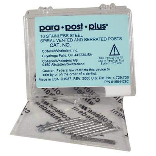 ParaPost Plus P244-3 brown .036' (.9mm) stainless steel post, 10 post refill
