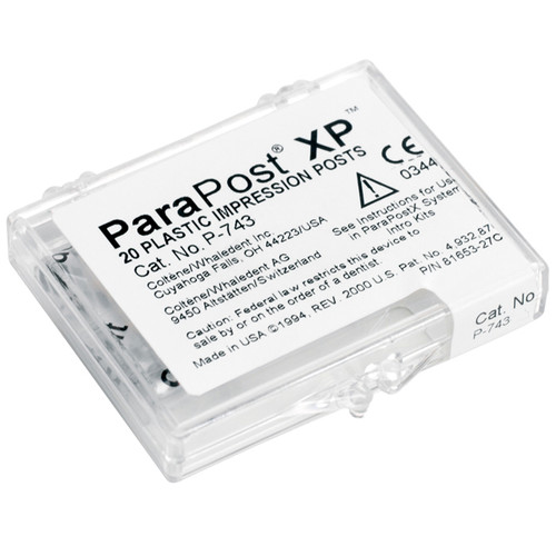 ParaPost XP P743-4.5 blue .045' (1.14mm) plastic impression post, 20 post refill