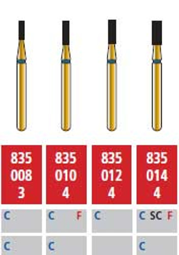 Alpen FG #835.010 SS (Short Shank) Coarse Grit, Flat End Cylinder Diamond Bur