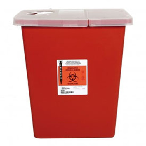 SharpStar 8 gallons Sharps Container, Multi-Purpose with Rotor and Hinged Lid