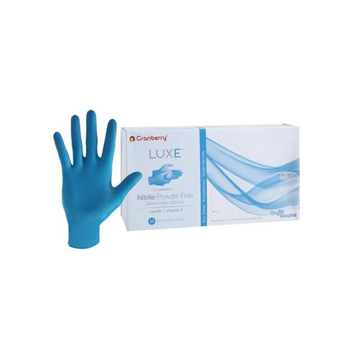 Luxe Nitrile Exam Gloves, Medium, Powder Free, Non-Sterile, Blue, 300/Box