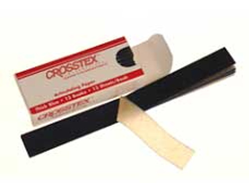 Crosstex Red/Blue .0025' (63 microns) Articulating Paper, 12 books of 12 sheets