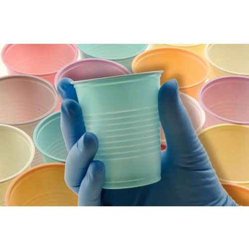 Crosstex Blue 5 oz. Plastic Cups 1000/Cs