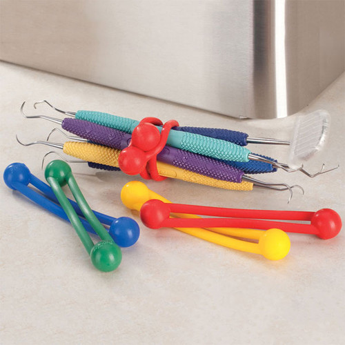 Pro-Ties Bundling System - Red, 6/Pk. Invented by a hygienist. Made from 100%