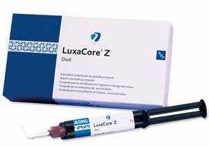 LuxaCore Z-Dual Smartmix Core Build Up Material - BLUE shade, 2-9gm Syringes