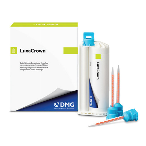 LuxaCrown Shade A1 50 ml Cartridge and 15 Automix Tips. Self-curing composite