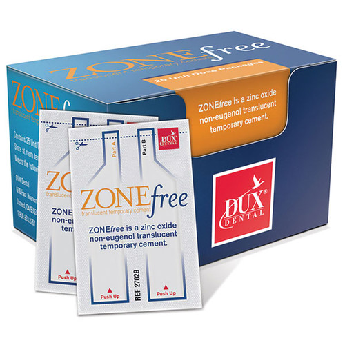ZONEfree Temporary Cement, 25 Unit-Dose Pouches/Bx. New generation