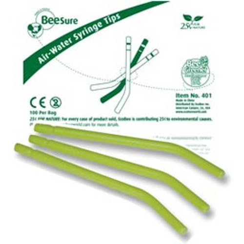 BeeSure Air/Water Syringe Tips - Green Coreless 250/Pack. Interchangeable