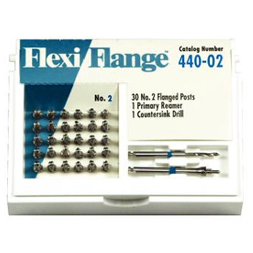Flexi-Flange Blue #2 Stainless Steel Post Economy Refill: 30 serrated posts