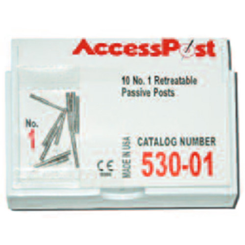 AccessPost Size 1 Red 10/Pk. Passive Retreatable Posts Refill