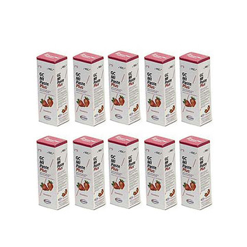 MI Paste Plus Strawberry 10/Pack. Topical Tooth Cream contains RECALDENT
